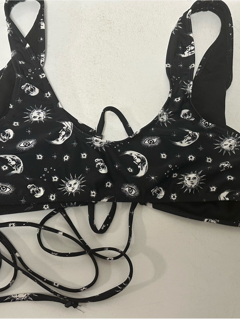 Black Celestial Print Strappy Bathing Suit - New (Never Worn)- Hot Topic